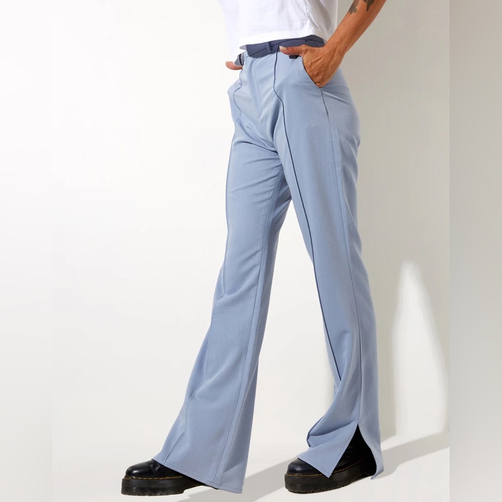 Motel Rocks Zovey Trouser In Blue Size Medium NWT‎